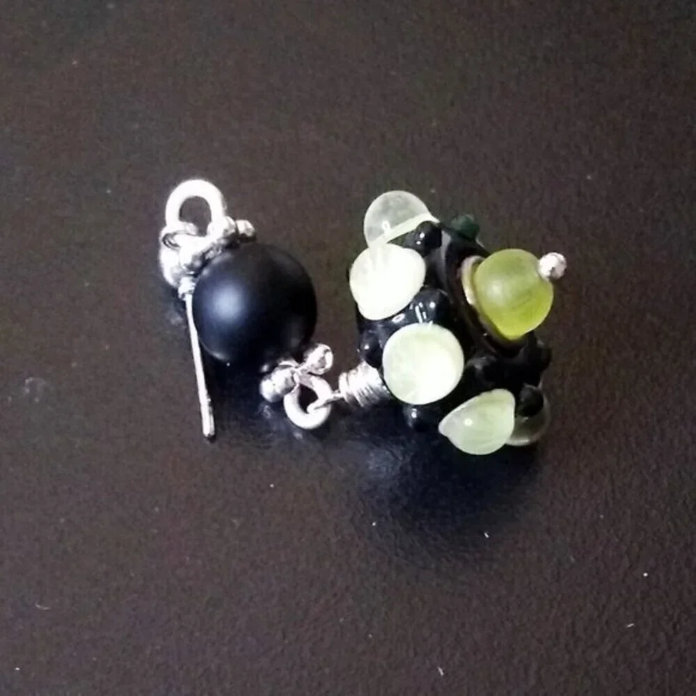 Knobby Nubby Handmade European Charm Beads! Sexy One-of-a-kind Dangle Earrings!